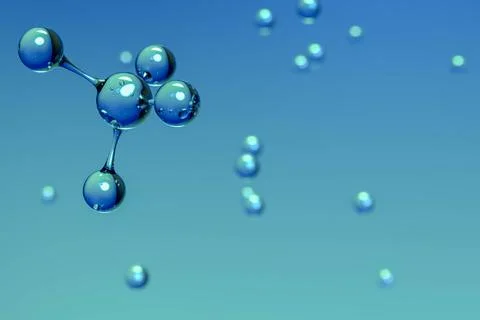 Crystal Clear 3D Molecular Structure Scientific Visualization  Design 3D rend Foto stock