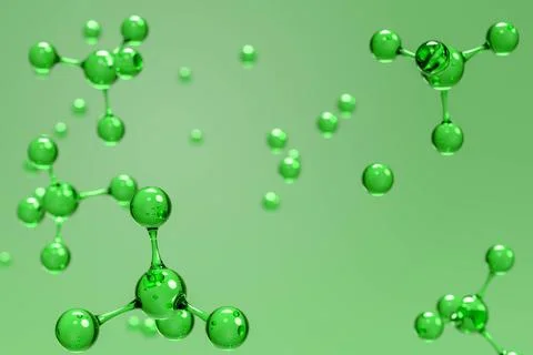 Crystal Clear 3D Molecular Structure Scientific Visualization  Design 3D rend Foto stock