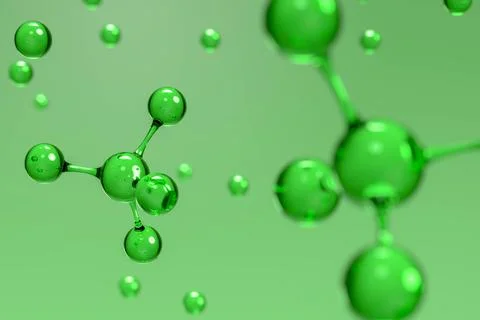 Crystal Clear 3D Molecular Structure Scientific Visualization  Design 3D rend Stock Photos