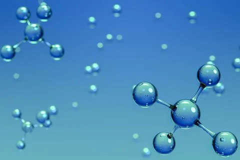 Crystal Clear 3D Molecular Structure Scientific Visualization  Design 3D rend Stock-Fotos