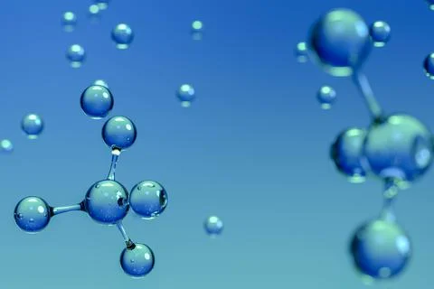 Crystal Clear 3D Molecular Structure Scientific Visualization  Design 3D rend Stock-Fotos