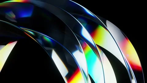 Crystal clear abstract wave motion video loop with rainbow light spectrum r.. 스톡 동영상 327342641