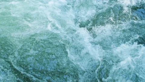 Crystal clear and pure spring water flowing in a natural forest river. Stock Footage 157613635