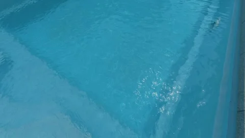 Crystal Clear Blue Swimming Pool Water Ripples Background Texture Stock-Footage 344269298