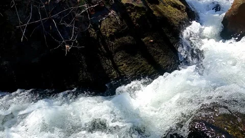 Crystal Clear Cascading Mountain Stream Video stock 260098854