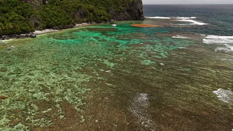 Crystal Clear Coral Waters at Fronton Beach-09 Vídeo Stock 337437898