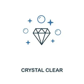 Crystal Clear icon. Creative two colors design from cleaning icons collection Illustrazione stock