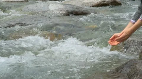 Crystal clear mountain river. Stock Footage 11106370