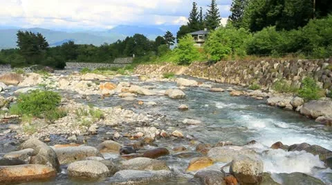 Crystal clear mountain river.+sound. Stock Footage 11234535