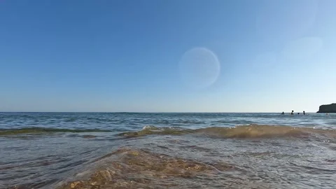 Crystal Clear Ocean Wave Breaking With Transparent Water Splash Stock Footage 315210945