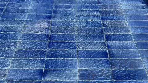 Crystal Clear Pool Water Ripples Stock Footage 288075782