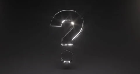 Crystal Clear Question Mark Dark Version Stock Footage 251449798