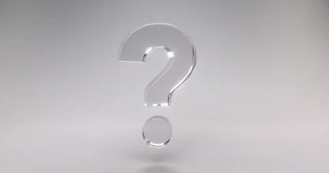 Crystal Clear Question Mark Light Version Stock Footage 251449417
