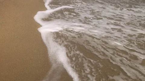 Crystal clear sea and waves slow-mo Stock Footage 80997788