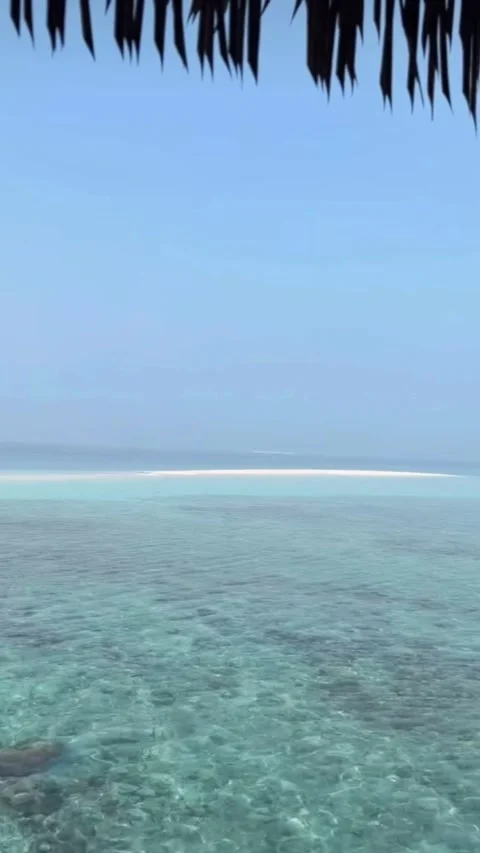 Crystal Clear Shallow Ocean Water With Sandbar Video stock 330257953