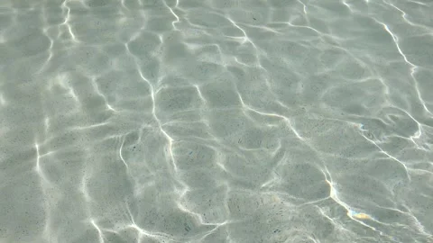 Crystal Clear Surface of Water Shines with Ripples. Stock Footage 302264091