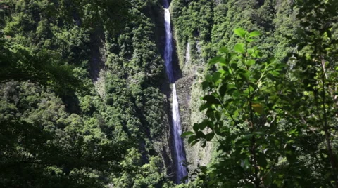 Crystal clear tripple waterfall Stock-Footage 44540744