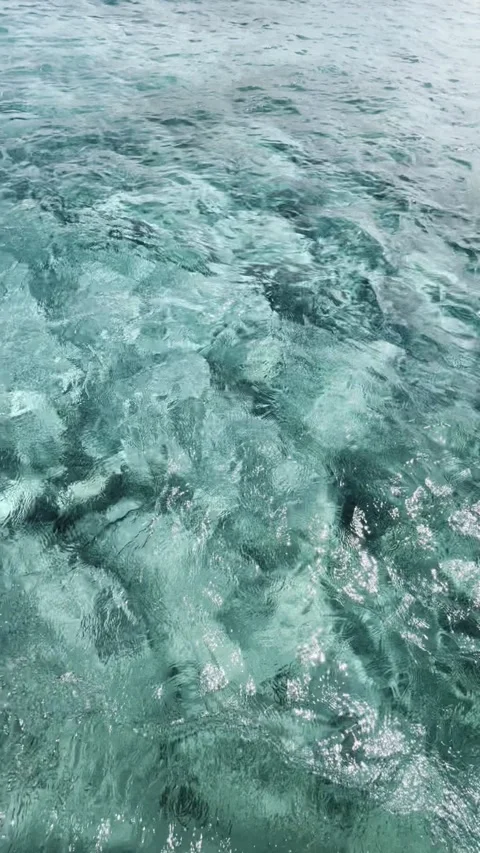 Crystal Clear Turquoise Waters A Beautiful and Serene Seascape Awaits You Stock Footage 285160937