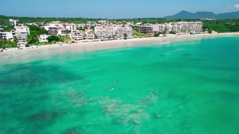 Crystal Clear Water Beach in Punta Mita, Nayarit. Mexico Stock Footage 295798782