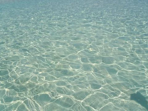 Crystal Clear Water Sunlight Patterns Stock Photos