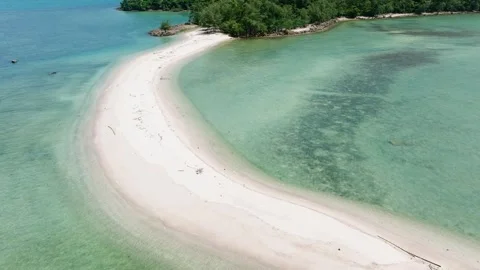 Crystal clear waters and sandy shore. Ko Tae Nai. Ko Pha Ngan, Thailand. Stock Footage 310709408