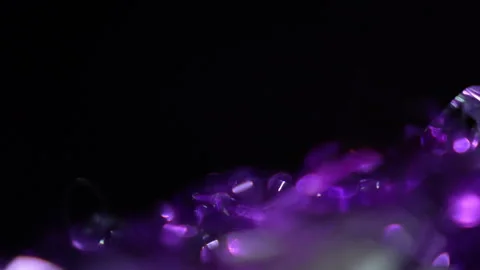 Crystal, coated, purple, Light, bokeh, shine, Animated, shiny, purple, left side Video stock 319972017