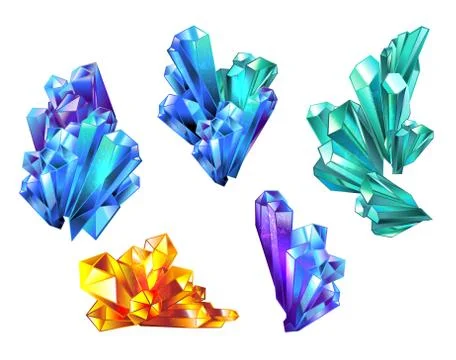Crystal collection Stock Illustration
