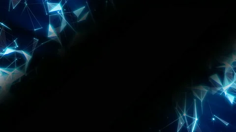 Crystal corners. Radiance of structures. Place for text. 4K visualized video of Stock Footage 92884695