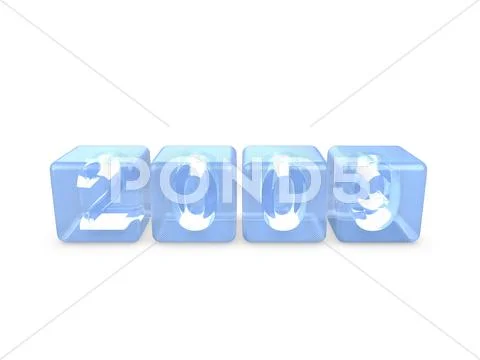Crystal cube 2009 Stock Illustration