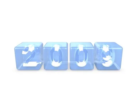 Crystal cube 2009 Stock Illustration