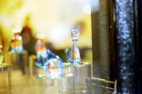 Crystal decorative objects macro Stock Photos