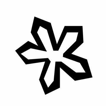 Crystal design vector icon of flake or snowflake Stock Illustration