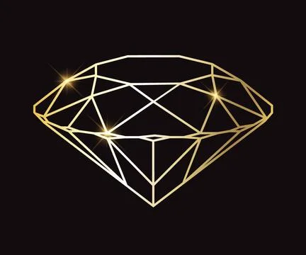 Crystal Diamond shape. Polygon mosaic shape amethyst gem quartz stone Stock Illustration