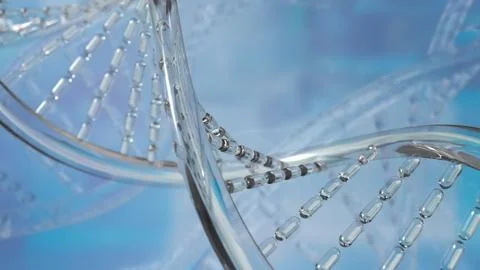 The crystal Dna   for sci or medical concept 3d rendering. Illustrazione stock