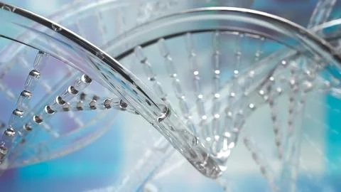 The crystal Dna   for sci or medical concept 3d rendering. Stock Photos