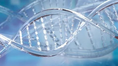 The Crystal  DNA for sci or technology concept 3d Rendering. Illustrazione stock