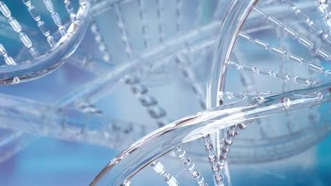 The Crystal  DNA for sci or technology concept 3d Rendering. Stock Illustration