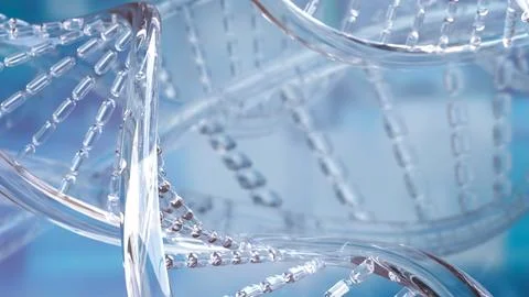 The Crystal  DNA for sci or technology concept 3d Rendering. 스톡 일러스트