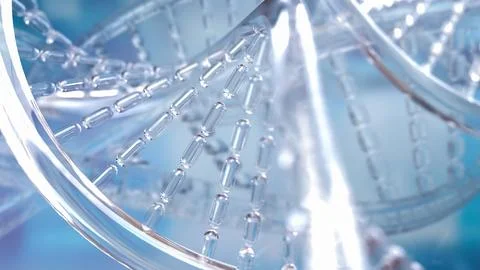 The Crystal  DNA for sci or technology concept 3d Rendering. 库存照片