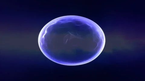 Crystal egg on black background, a bright lunar sphere in dark space Stock Footage 296525836