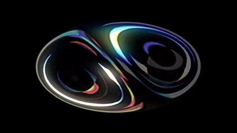 Crystal egg on black background, a bright lunar sphere in dark space Stock Footage 296527334