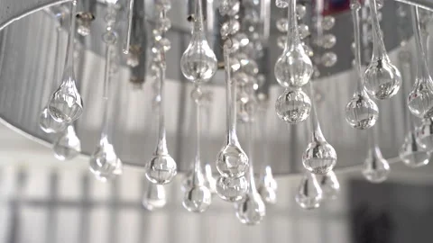 The crystal elements of the chandelier Stock Footage 161240510