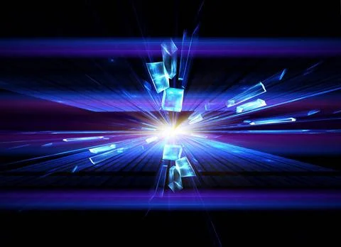 Crystal explosion, blast Explosion, broken glass, burst of light, abstract... 写真素材