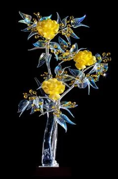 Crystal flower Stock Photos