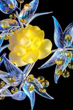 Crystal flower Stock Photos