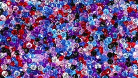 Crystal Gem stone small acrylic glass false stone    Stock-Footage 132388037