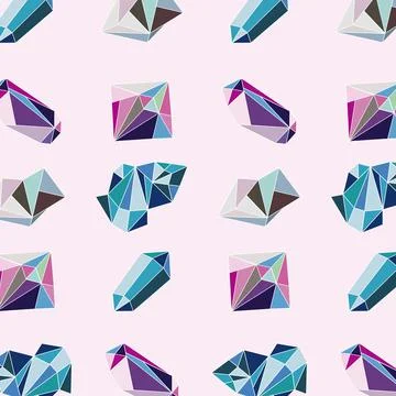 Crystal gems pattern Stock Illustration