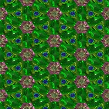 Crystal gems seamless generated texture Illustrazione stock