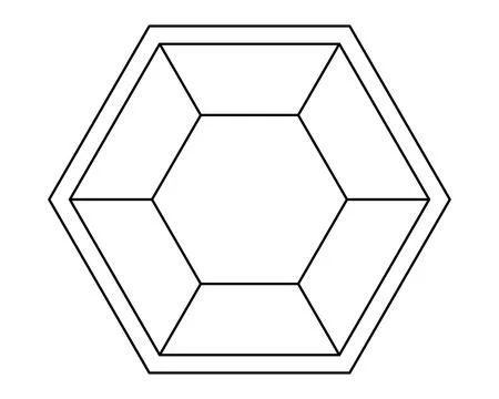 Crystal, gemstone - vector linear element for coloring, logo or pictogram. Stock Illustration