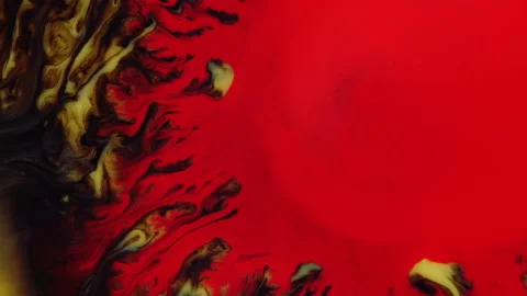 Crystal germination. Abstract red spot on a dark background. Abstract Grunge Art Stock Footage 152188213